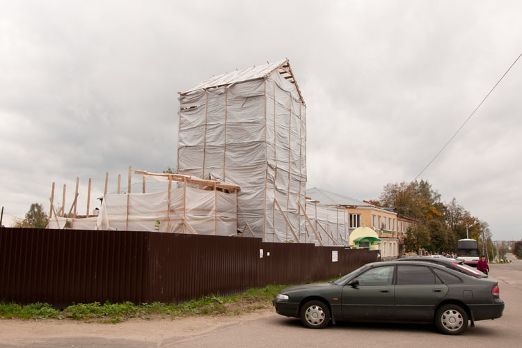 Пожарная каланча в центре Талдома закрыта на реставрацию