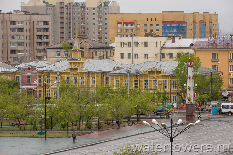 Главпочтамт, вид через площадь Ленина